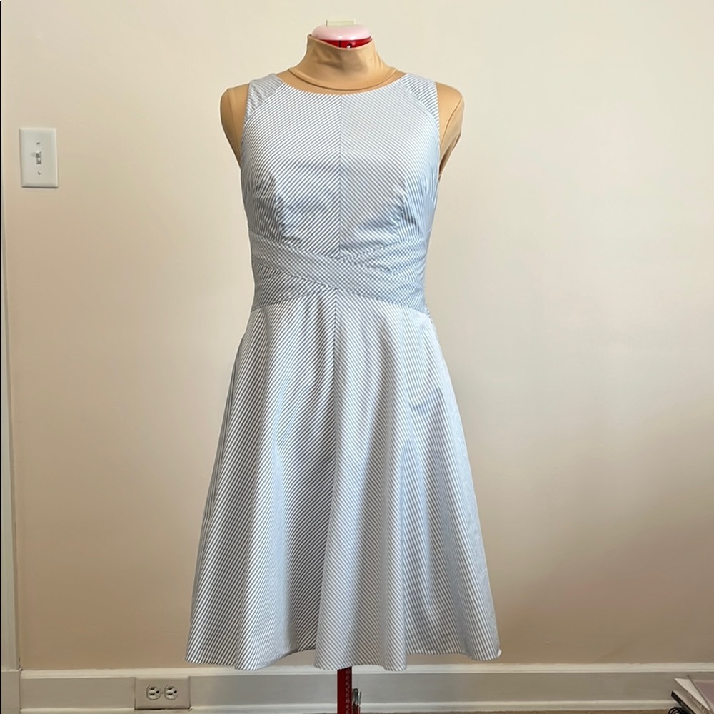 Ann Taylor Blue Cotton Dress